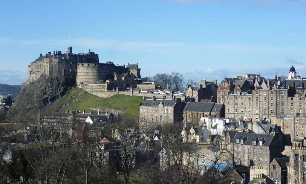 Edinburgh Castle from the south east, Scotland